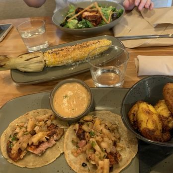 Lady Dahlia Tequila Bar - Shrimp tacos, roasted sweet plantains (AMAZING) and delicious sauces! - Bars Near Me - Mount Prospect, Illinois
