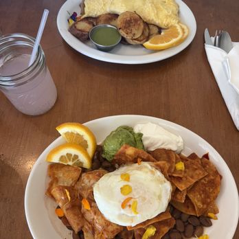 Humble Bee - Ham & cheese omelette and chilaquiles with a glass of lavender lemonade 3 - Breakfast & Brunch Near Me - Northridge, California