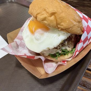 HI Burger - Pineapple burger with a fried egg added. - Burgers Near Me - Urban Honolulu, Hawaii HI Burger - Pineapple burger with a fried egg added. - Burgers Near Me - Urban Honolulu, Hawaii