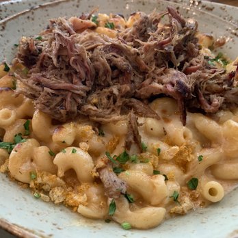 Heritage Beer - LOADED MAC & CHEESE (cavatappi pasta with sharp cheddar sauce and pulled pork shoulder) - Breweries Near Me - Oceanside, California Heritage Beer - LOADED MAC & CHEESE (cavatappi pasta with sharp cheddar sauce and pulled pork shoulder) - Breweries Near Me - Oceanside, California