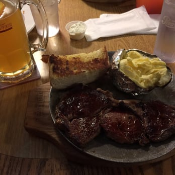 Steer'n Stein - 14 ounce Rib Eye and Baked Potato - swimming in diner quality margarine unfortunately - ask them to put it on the side! - Steakhouses Near Me - Moreno Valley, California Steer'n Stein - 14 ounce Rib Eye and Baked Potato - swimming in diner quality margarine unfortunately - ask them to put it on the side! - Steakhouses Near Me - Moreno Valley, California