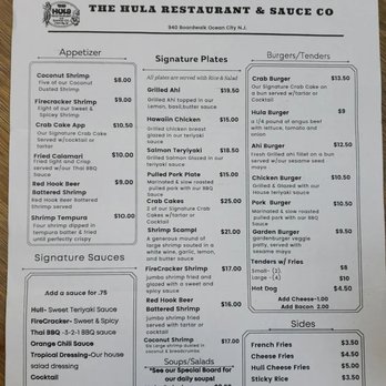 Hula Restaurant and Sauce - Menu Sept 2021 - Seafood Near Me - Ocean City, New Jersey Hula Restaurant and Sauce - Menu Sept 2021 - Seafood Near Me - Ocean City, New Jersey