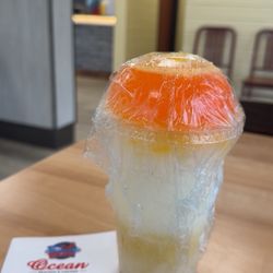 Ocean Seafood & Chicken - Frozen peach passion fruit and mango lemonade