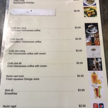 Dang Anh Cafe - Menu - Vietnamese Near Me - Vancouver, British Columbia