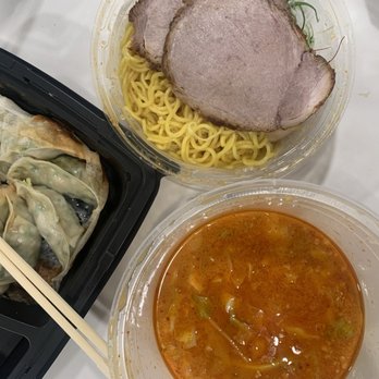 Ramen Mik - Me so hot ramen, with extra pork, and pork dumplings. - Ramen Near Me - Escondido, California Ramen Mik - Me so hot ramen, with extra pork, and pork dumplings. - Ramen Near Me - Escondido, California