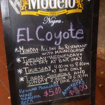 El Coyote - Sign by the stairs before you walk up to restaurant - Mexican Near Me - Forest Hills, New York