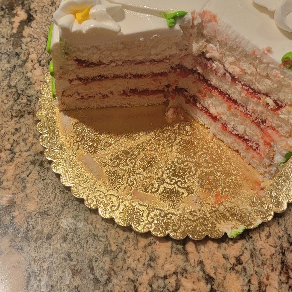 French's  Bakery - Raspberry white cake filling. - Bakeries Near Me - Costa Mesa, California