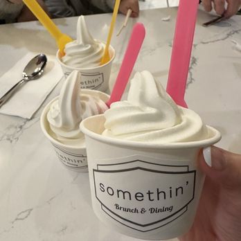 Somethin - Got free ice cream with color changing spoon for checking in! - Korean Near Me - La Mirada, California Somethin - Got free ice cream with color changing spoon for checking in! - Korean Near Me - La Mirada, California