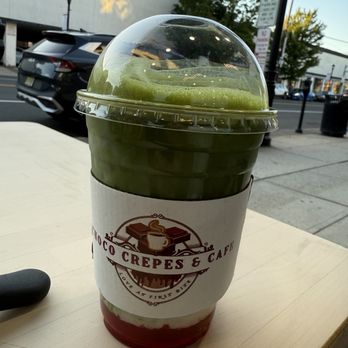 Choco Crepes & Cafe - Strawberry macha - Coffee & Tea Near Me - North Arlington, New Jersey