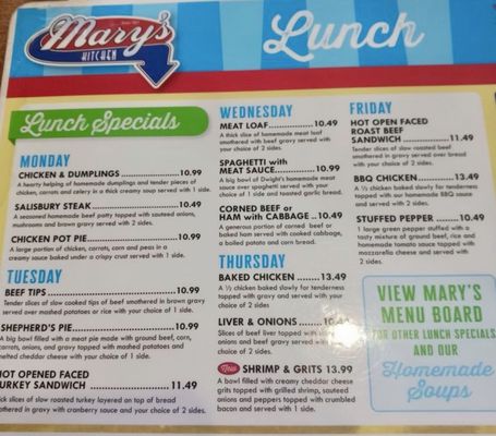 Menu photo 1 Mary's Kitchen Virginia Beach, VA