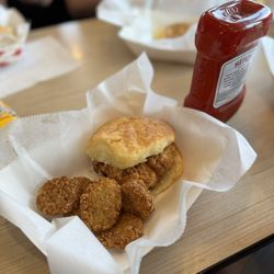 The Red Eyed Mule - Fried Chicken Biscuit & Mule Chips