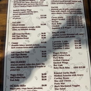 Southside BBQ Co - Menu as of 01/23/26 - Barbeque Near Me - Montebello, California