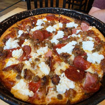 Pizz'A Chicago - Rush Street with ricotta cheese added, medium - Pizza Near Me - Santa Clara, California Pizz'A Chicago - Rush Street with ricotta cheese added, medium - Pizza Near Me - Santa Clara, California
