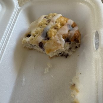 Bojangles - This was the blueberry biscuit with drizzle - Chicken Wings Near Me - Las Vegas, Nevada
