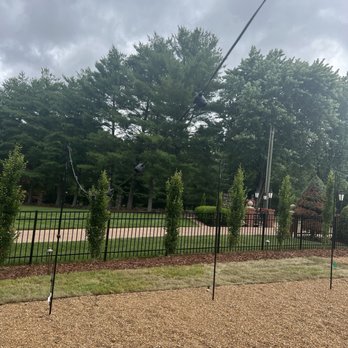Milosi Landscaping - Pea gravel still sitting dormant with no fruit trees.  6 were proposed, area not large enough to sustain 6 trees. - Landscaping Near Me - Hendersonville, Tennessee