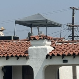 working on the roof