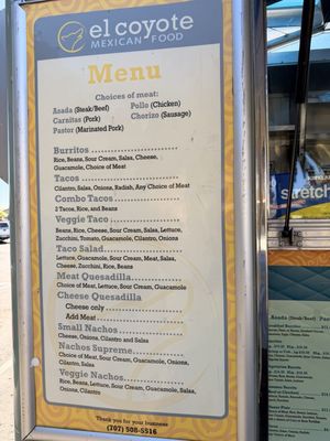 Menu photo 1 El Coyote Sonoma, CA