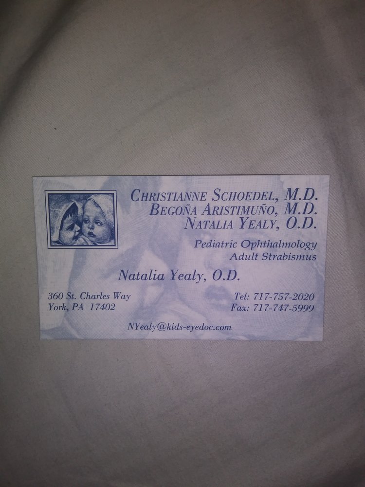 CHRISTIANNE SCHOEDEL, MD Ophthalmologists 360 St Charles Way, York