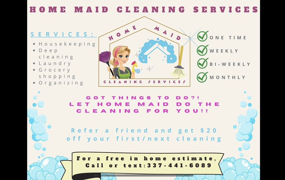 HOME MAID CLEANING SERVICES Request a Quote Lafayette, Louisiana