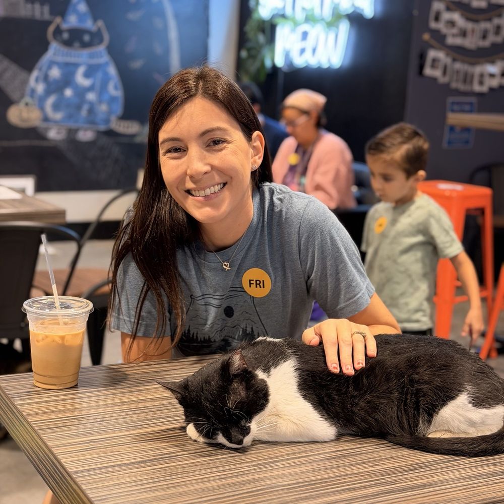 Orlando Cat Cafe - Family enjoying coffee and cats - Animal Shelters Near Me - Clermont, Florida