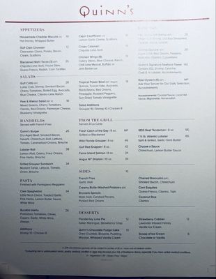 Menu photo 2 Quinn's Marco Island, FL Menu photo 2 Quinn's Marco Island, FL