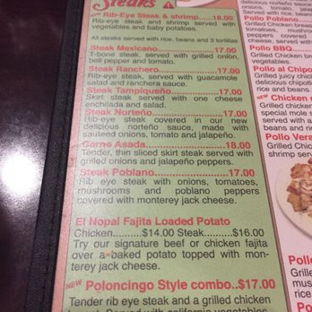 El Nopal - Steak options - Mexican Near Me - Seymour, Indiana El Nopal - Steak options - Mexican Near Me - Seymour, Indiana