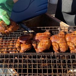 Nelson's Catering and Fundraising - Nelson's Port-A-Pit BBQ Chicken halves