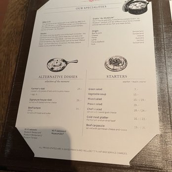 Restaurant le Museum - Menu - Swiss Food Near Me - Montreux, VD Restaurant le Museum - Menu - Swiss Food Near Me - Montreux, VD