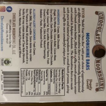 Chocolate Moonshine On Main - Back of truffles - Candy Stores Near Me - Bel Air, Maryland Chocolate Moonshine On Main - Back of truffles - Candy Stores Near Me - Bel Air, Maryland