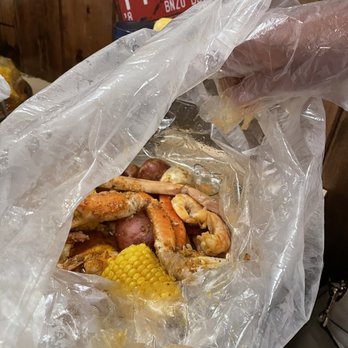 Hungry Crab - Shrimp, sausage and crab legs, with potatoes, corn and eggs. - Seafood Near Me - Davenport, Florida Hungry Crab - Shrimp, sausage and crab legs, with potatoes, corn and eggs. - Seafood Near Me - Davenport, Florida