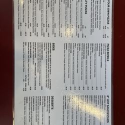 Five and Dime Pizza - New menu 2025