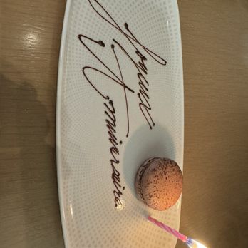 Knife Pleat - Happy birthday macaron - French Near Me - Costa Mesa, California Knife Pleat - Happy birthday macaron - French Near Me - Costa Mesa, California