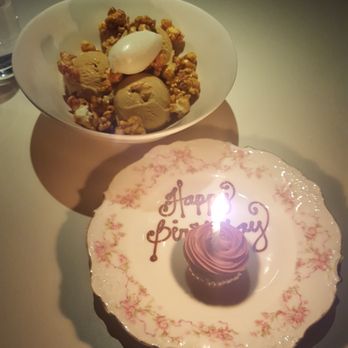 ABC Kitchen - Happy Birthday Cupcake with Sea Salted Caramel Ice Cream Sundae! - Breakfast & Brunch Near Me - New York, New York