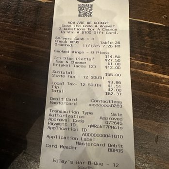 Edley's Bar-B-Que - Not bad on pricing - Barbeque Near Me - Nashville, Tennessee Edley's Bar-B-Que - Not bad on pricing - Barbeque Near Me - Nashville, Tennessee