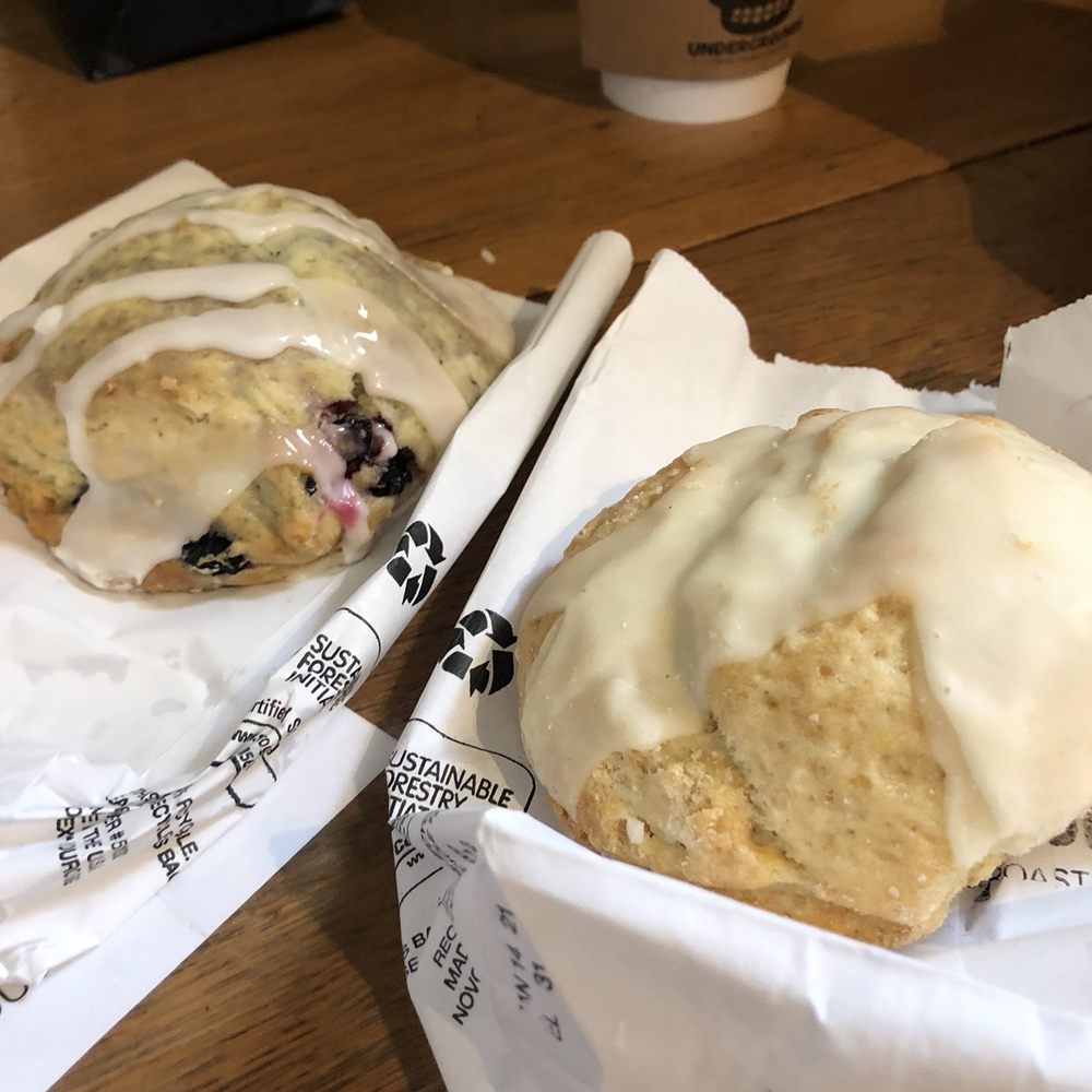 Undergrounds Coffee House and Roastery - blueberry lemon scone and orange scone - Coffee Roasteries Near Me - Buffalo, New York Undergrounds Coffee House and Roastery - blueberry lemon scone and orange scone - Coffee Roasteries Near Me - Buffalo, New York