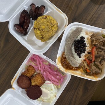 Sabor a Merengue - Mofongo with Dominican Sausage, Mangu 3 Golpes, Bistec Salteada with Guineo. - Diners Near Me - Tampa, Florida Sabor a Merengue - Mofongo with Dominican Sausage, Mangu 3 Golpes, Bistec Salteada with Guineo. - Diners Near Me - Tampa, Florida