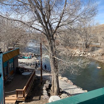 Pizza Rio - Patio view of the Arkansas River - Pizza Near Me - Salida, Colorado