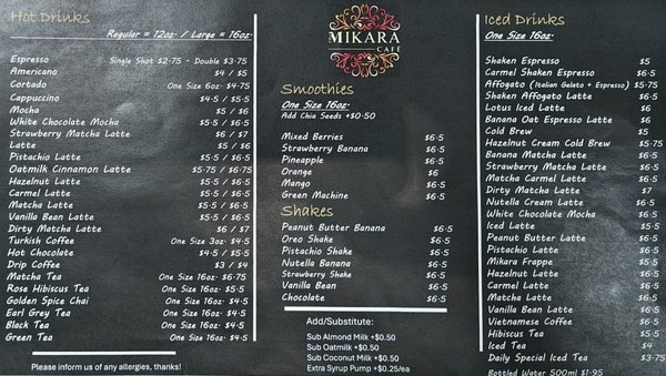 Menu photo 6 Mikara Cafe San Diego, CA Menu photo 6 Mikara Cafe San Diego, CA