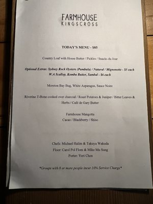 Menu photo 1 Farmhouse Kings Cross Rushcutters Bay, NSW Menu photo 1 Farmhouse Kings Cross Rushcutters Bay, NSW
