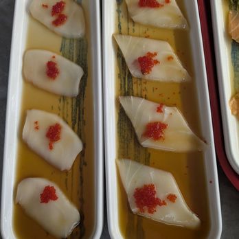 STR Sushi Taku Rotary - Cold fish appetizers - Conveyor Belt Sushi Near Me - Chicago, Illinois STR Sushi Taku Rotary - Cold fish appetizers - Conveyor Belt Sushi Near Me - Chicago, Illinois