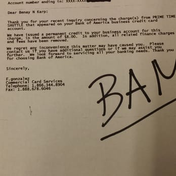 Prime Time Shuttle - Letter from my credit card company, refunding back to my card the BOGUS charges Prime Time tried to rip me off for. - Airport Shuttles Near Me - Los Angeles, California