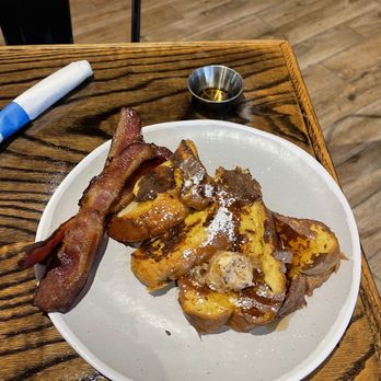 Morning Shift - French Toast with bacon and cinnamon butter. - Sandwiches Near Me - Kennesaw, Georgia Morning Shift - French Toast with bacon and cinnamon butter. - Sandwiches Near Me - Kennesaw, Georgia