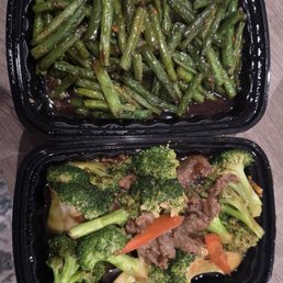 To Go Order - E11. Fried String Beans, E10. Broccoli Beef