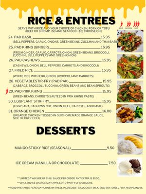 Menu photo 2 Bee House Thai Cuisine Grover Beach, CA