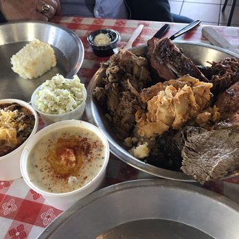 Gold Beach BBQ - Sampler plate shared by 2 and still had leftovers! - Barbeque Near Me - Gold Beach, Oregon Gold Beach BBQ - Sampler plate shared by 2 and still had leftovers! - Barbeque Near Me - Gold Beach, Oregon