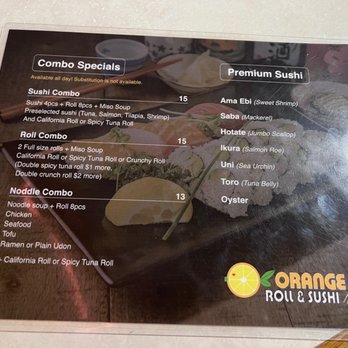 Orange Roll & Sushi - 7/8/2023 menu - Japanese Near Me - Cypress, California Orange Roll & Sushi - 7/8/2023 menu - Japanese Near Me - Cypress, California