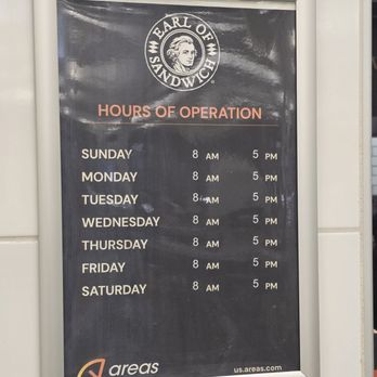 Earl of Sandwich - Weird hours - Sandwiches Near Me - Okeechobee, Florida