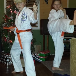 Segal's ATA Martial Arts - Kiddos getting their orange belts.