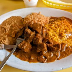 Tapatio De Jalisco Mexican Restaurant El - Lunch special #10 Texas Plate with beef tips, enchiladas, rice and beans...so good $7.99 Mar2023