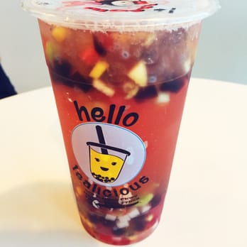Hello Tealicious - Special fruit drink  with 5 different types of fruits and jelly. - Coffee & Tea Near Me - Houston, Texas